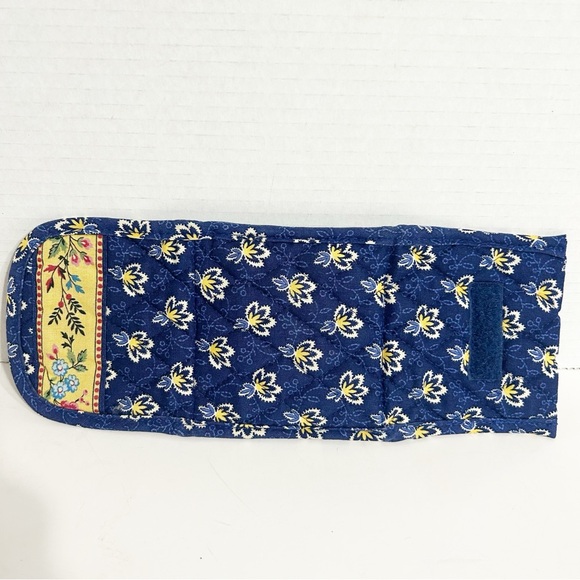 Vintage Vera Bradely Quilted Cotton Floral Blue and Yellow Wallet Zipped Pocket - Picture 7 of 12